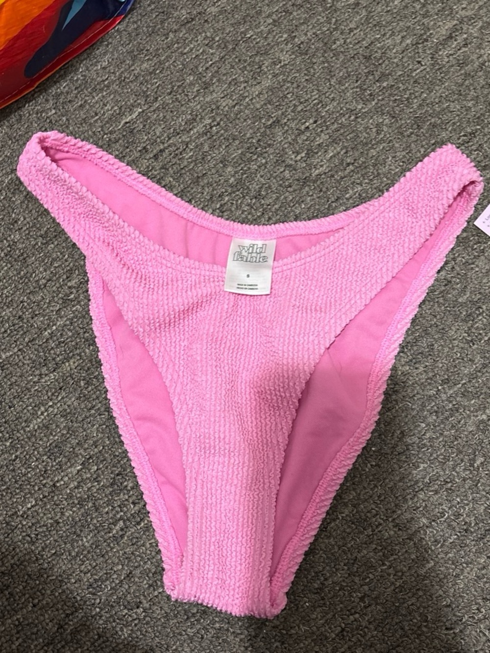 Wild Fable Bubblegum Pink Textured High-Cut Bikini Bottom bundle